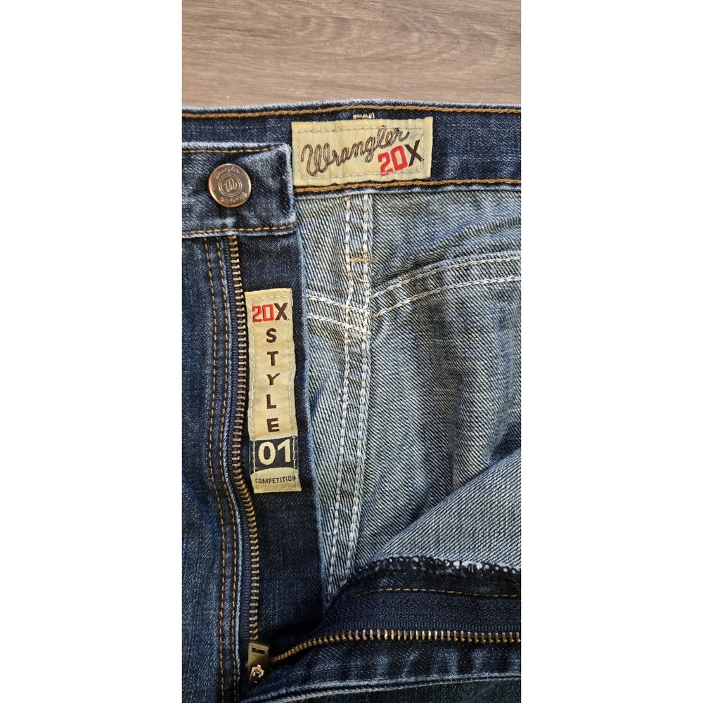 Wrangler 20X Style 01 Competition Mens 40x32 (42x32) Relaxed Fit Bootcut Jeans - Picture 7 of 14